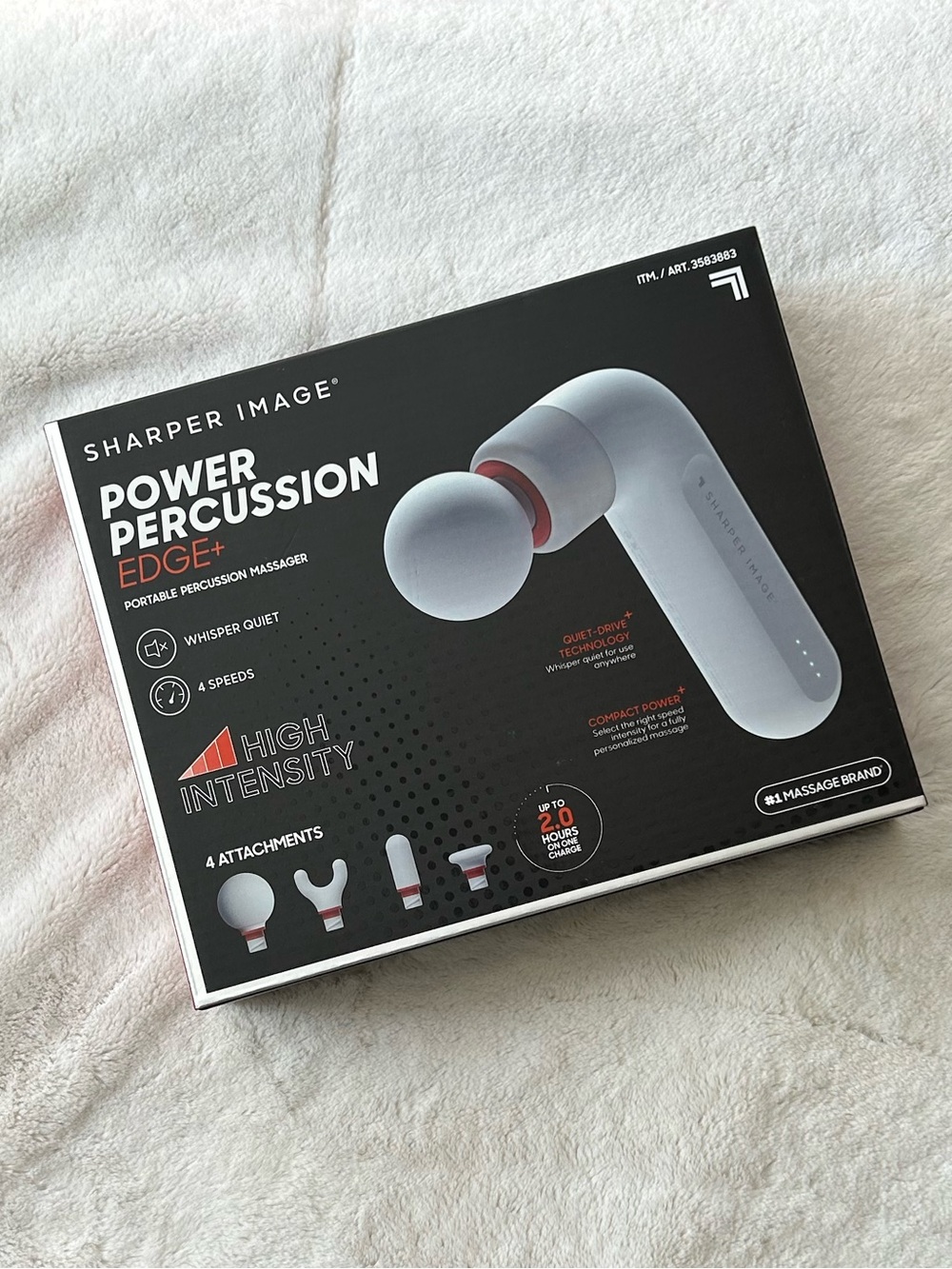 NEW Sharper Image Power Percussion Edge+ Portable Massager